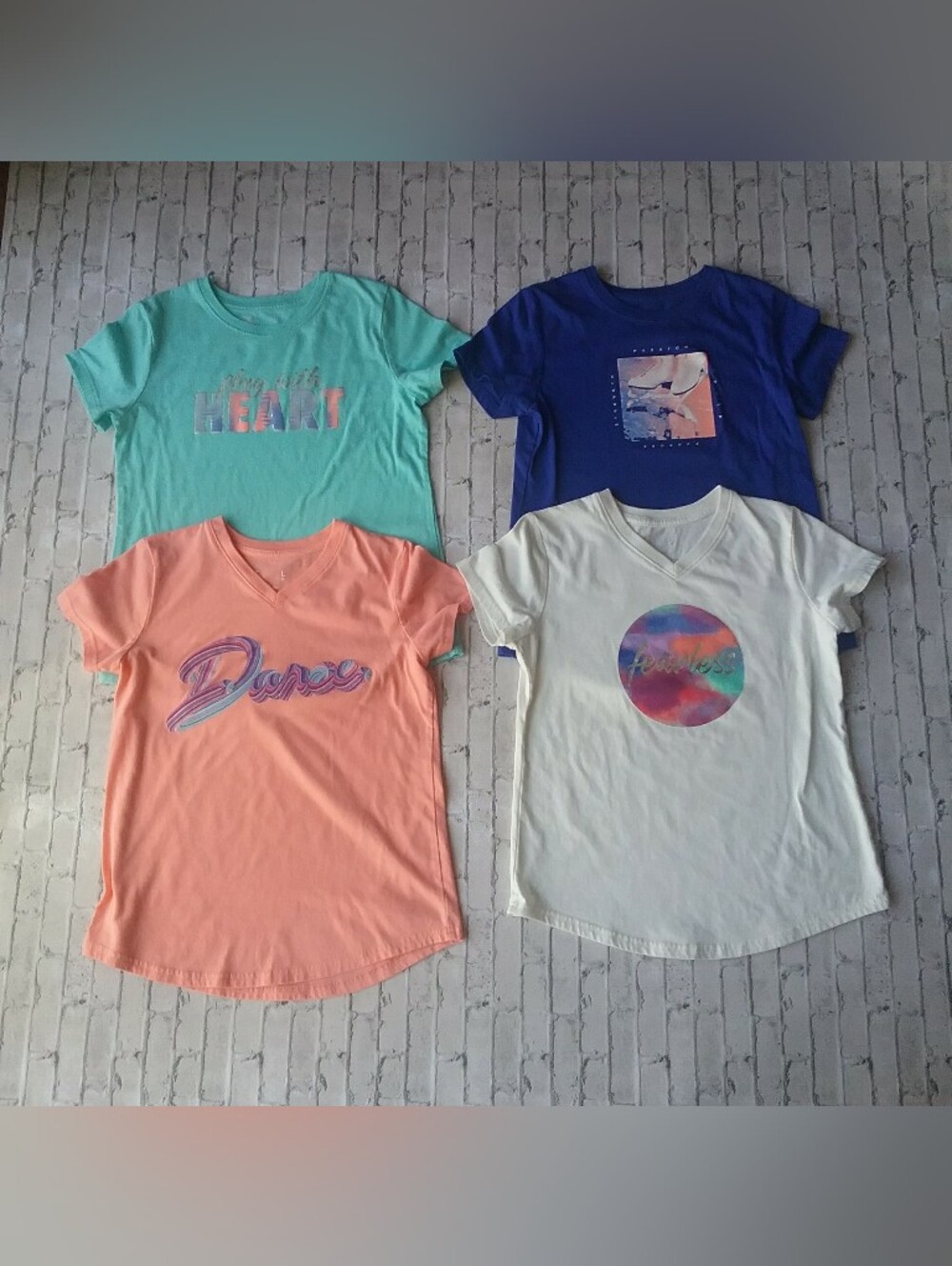 Xersion Girls' Short-Sleeve Tees - Mint, Coral, Royal Blue, White